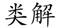 类解的解释