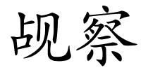 觇察的解释
