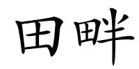 田畔的解释