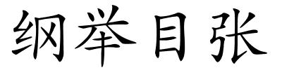 纲举目张的解释