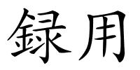 録用的解释