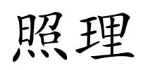 照理的解释
