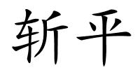 斩平的解释