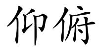 仰俯的解释