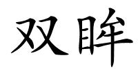 双眸的解释