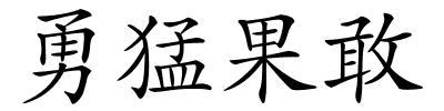 勇猛果敢的解释