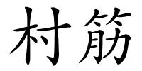村筋的解释