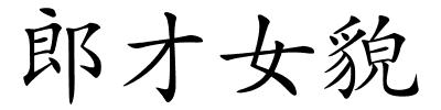 郎才女貌的解释