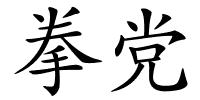 拳党的解释