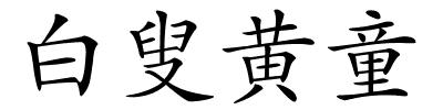 白叟黄童的解释
