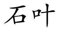 石叶的解释