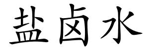 盐卤水的解释