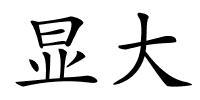 显大的解释
