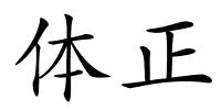 体正的解释