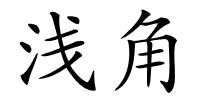 浅角的解释