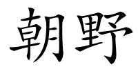 朝野的解释