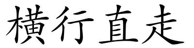 横行直走的解释