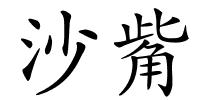 沙觜的解释