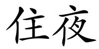 住夜的解释