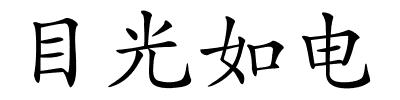 目光如电的解释