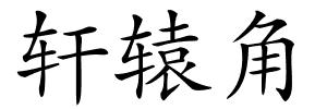 轩辕角的解释