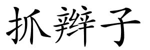 抓辫子的解释