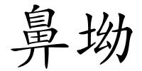 鼻坳的解释