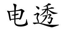 电透的解释