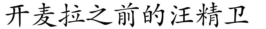 开麦拉之前的汪精卫的解释