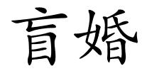 盲婚的解释