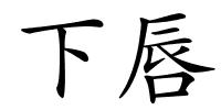 下唇的解释