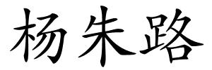 杨朱路的解释