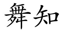 舞知的解释