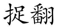 捉翻的解释