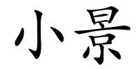 小景的解释