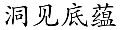 洞见底蕴的解释