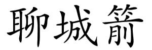 聊城箭的解释