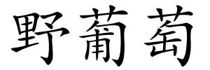 野葡萄的解释