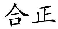 合正的解释