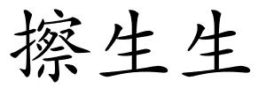 擦生生的解释