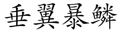 垂翼暴鳞的解释