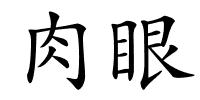 肉眼的解释