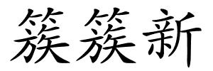 簇簇新的解释