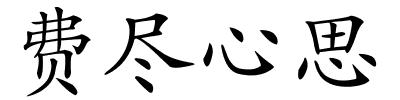 费尽心思的解释