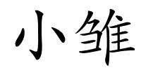 小雏的解释