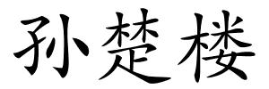 孙楚楼的解释