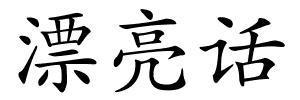 漂亮话的解释