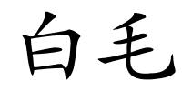 白毛的解释