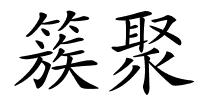 簇聚的解释