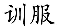训服的解释